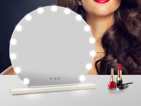 Dp355 Round Hollywood Vanity Mirror With Lights