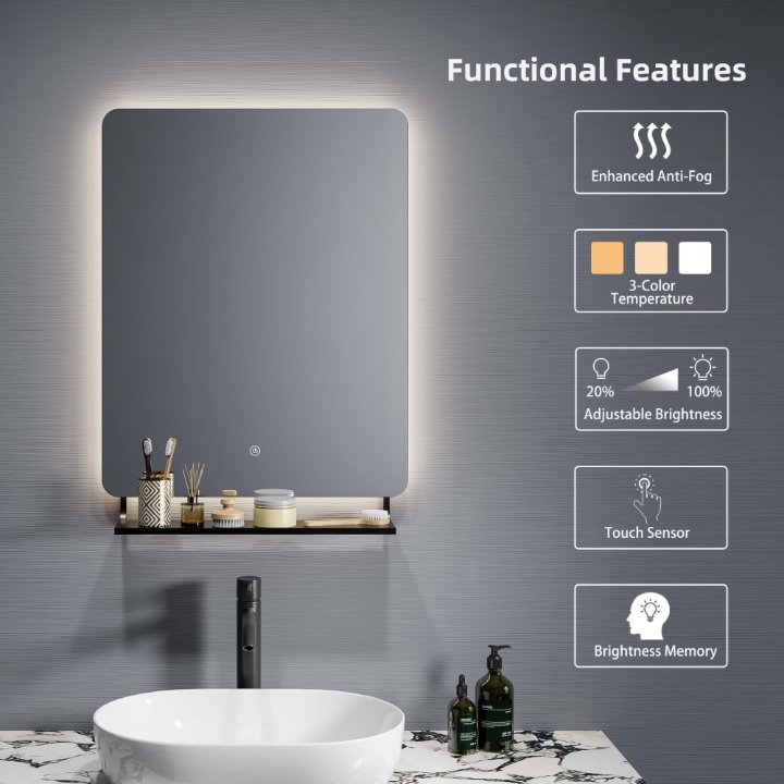 Enhance Functionality with a Bathroom Mirror with Shelf