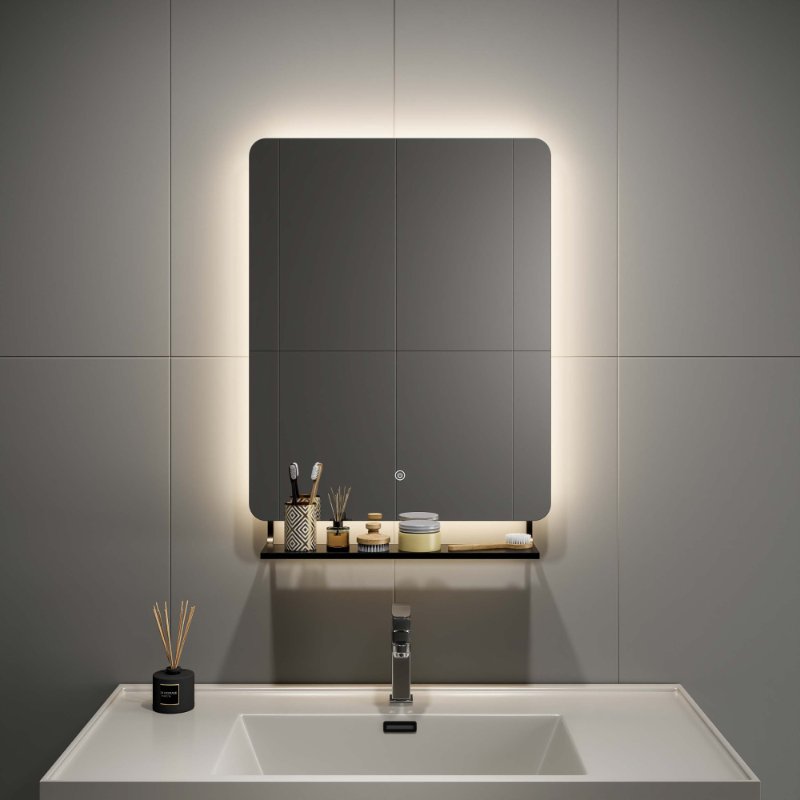 Modern Bathroom Upgrades in New York Apartments: Mirrors with Shelves