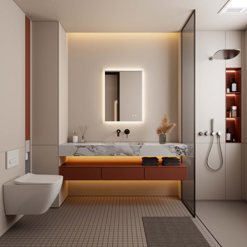 Enhancing Hotel Bathroom Designs with 24 Inch Bathroom Mirrors in Los Angeles