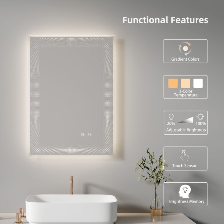 Frameless Bathroom Mirrors - Sleek and Modern Design