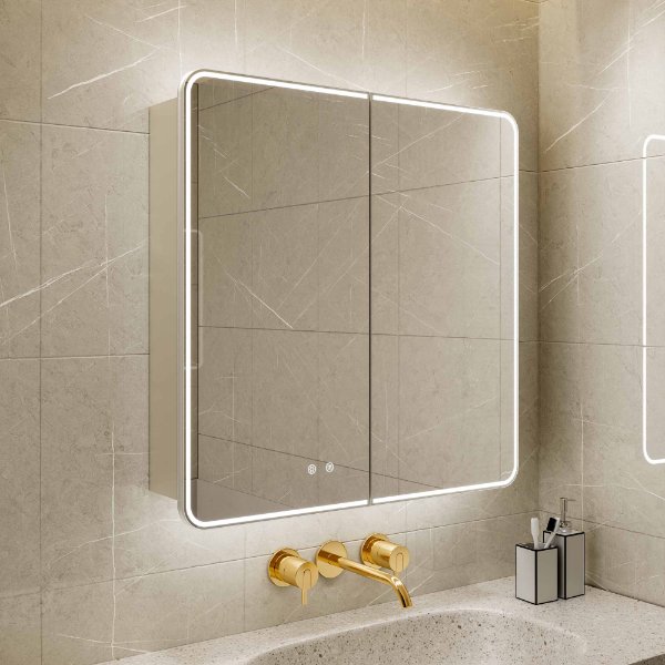 DP7A7-2 2 Door Bathroom Mirror Cabinet