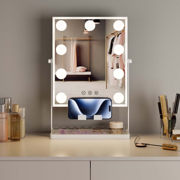 DP331-S Desktop Hollywood Vanity Mirror With Storage Box